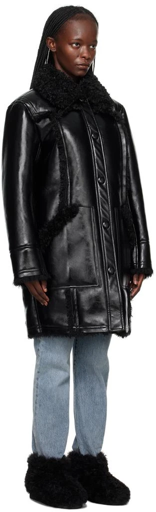 商品STAND STUDIO|黑色 Ramona 合成皮革大衣,价格¥3010,第2张图片详细描述