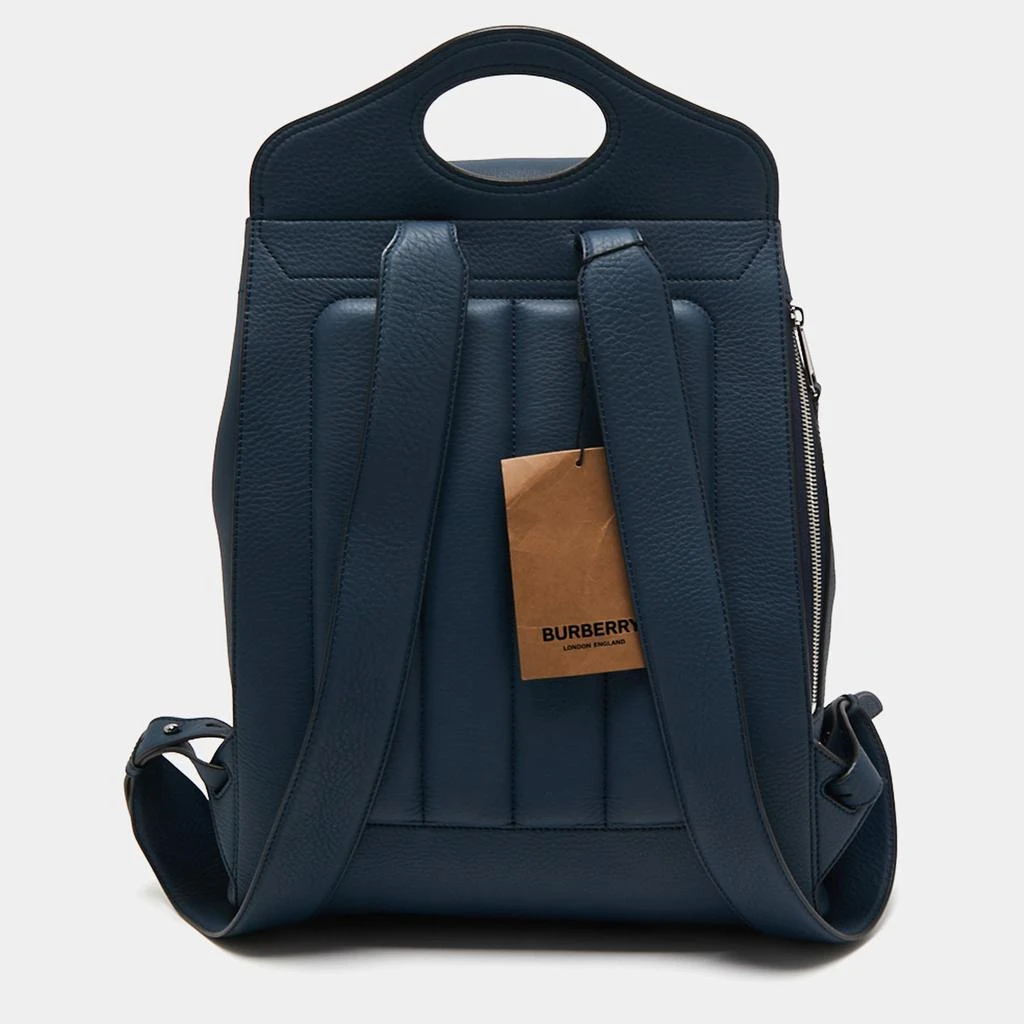 商品Burberry|Burberry Blue Leather Pocket Backpack,价格¥6637,第4张图片详细描��述