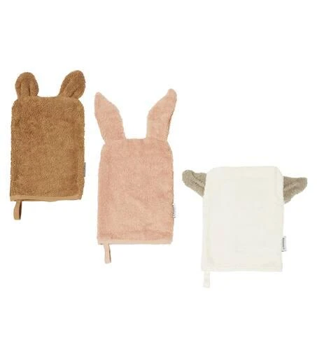 商品Liewood|Baby Sylvester Farm set of 3 cotton washcloths,价格¥219,第2张图片详细描述