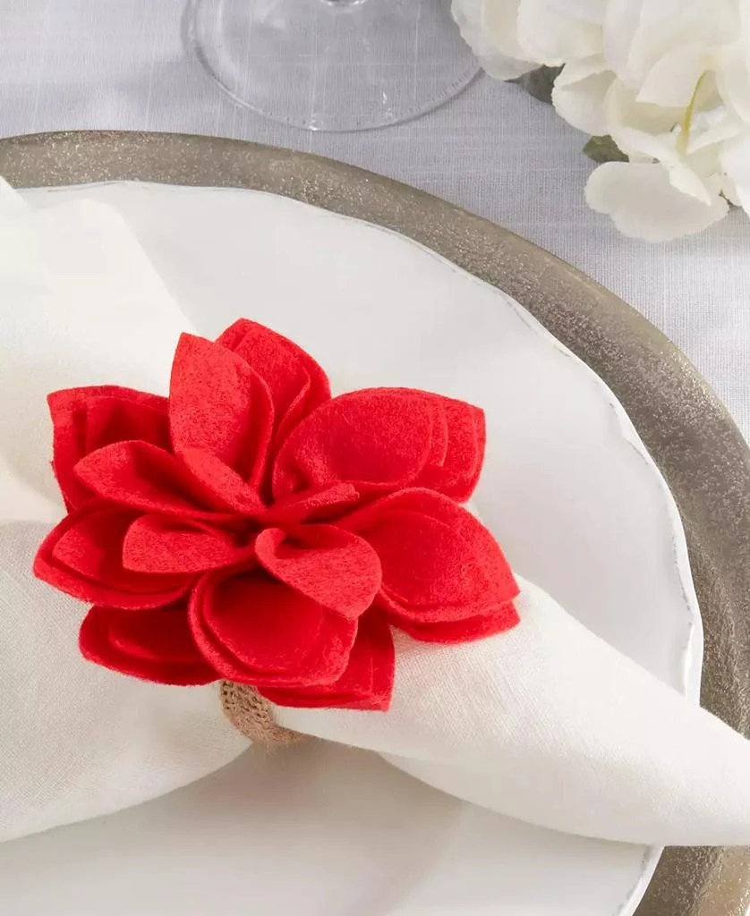 Felt Blossom Napkin Ring, Set of 4 商品
