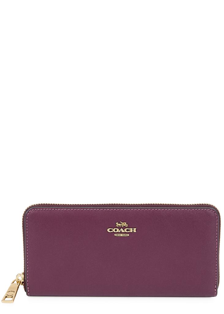 Plum leather wallet商品第1张图片规格展示