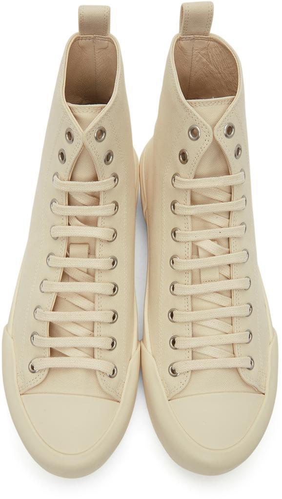 商品Jil Sander|Off-White Canvas High-Top Sneakers,价格¥3920,第7张图片详细描述