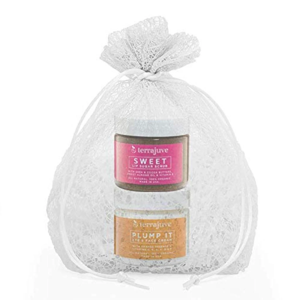 商品Terrajuve|Plump it Eye & Face Moisturizer Cream with Lip Scrub All Natural Organic Wrapped in Organza Bag,价格¥308,第1张图片