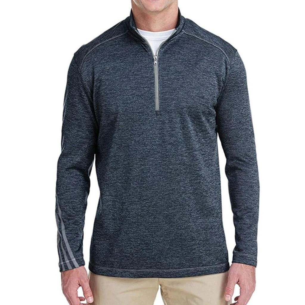 adidas Men's Brushed Terry Heathered Quarter-Zip Pullover 商品