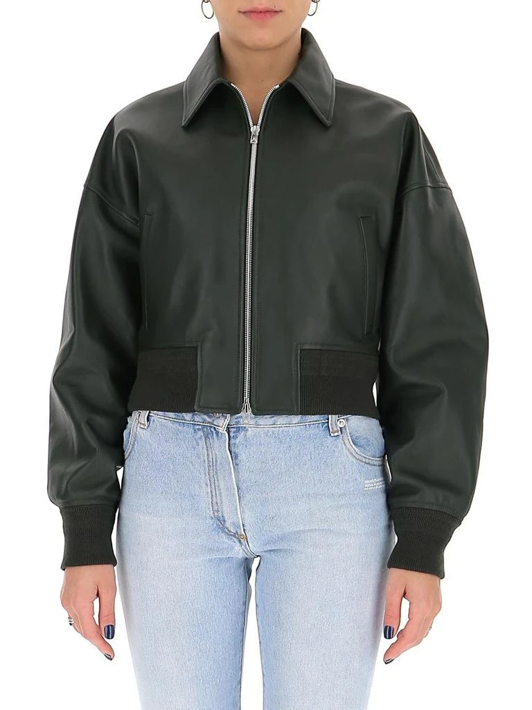 商品Bottega Veneta|Bottega Veneta Leather Bomber Jacket,价格¥11183,第2张图片详细描述