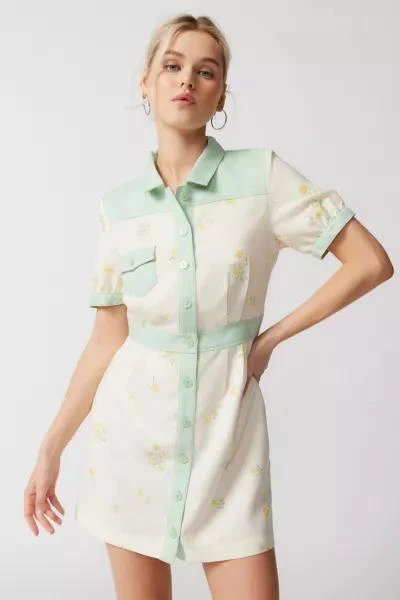 商品Urban Outfitters|UO Carla Collared Floral Mini Dress,价格¥148,第1张图片