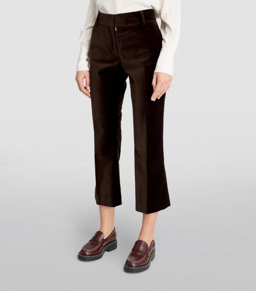 商品FRAME|Velvet Cropped Trousers,价格¥2985,第5张图片详细描述