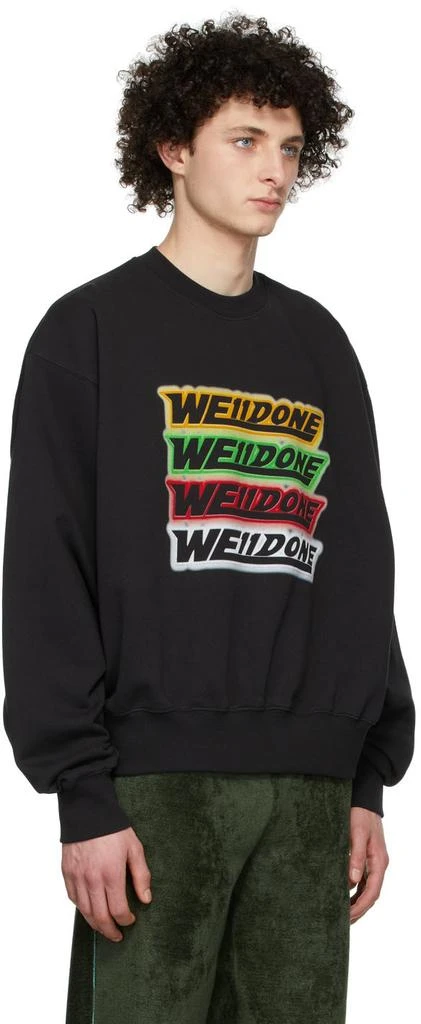 商品We11done|Black French Terry Sweatshirt,价格¥863,第2张图片详细描述