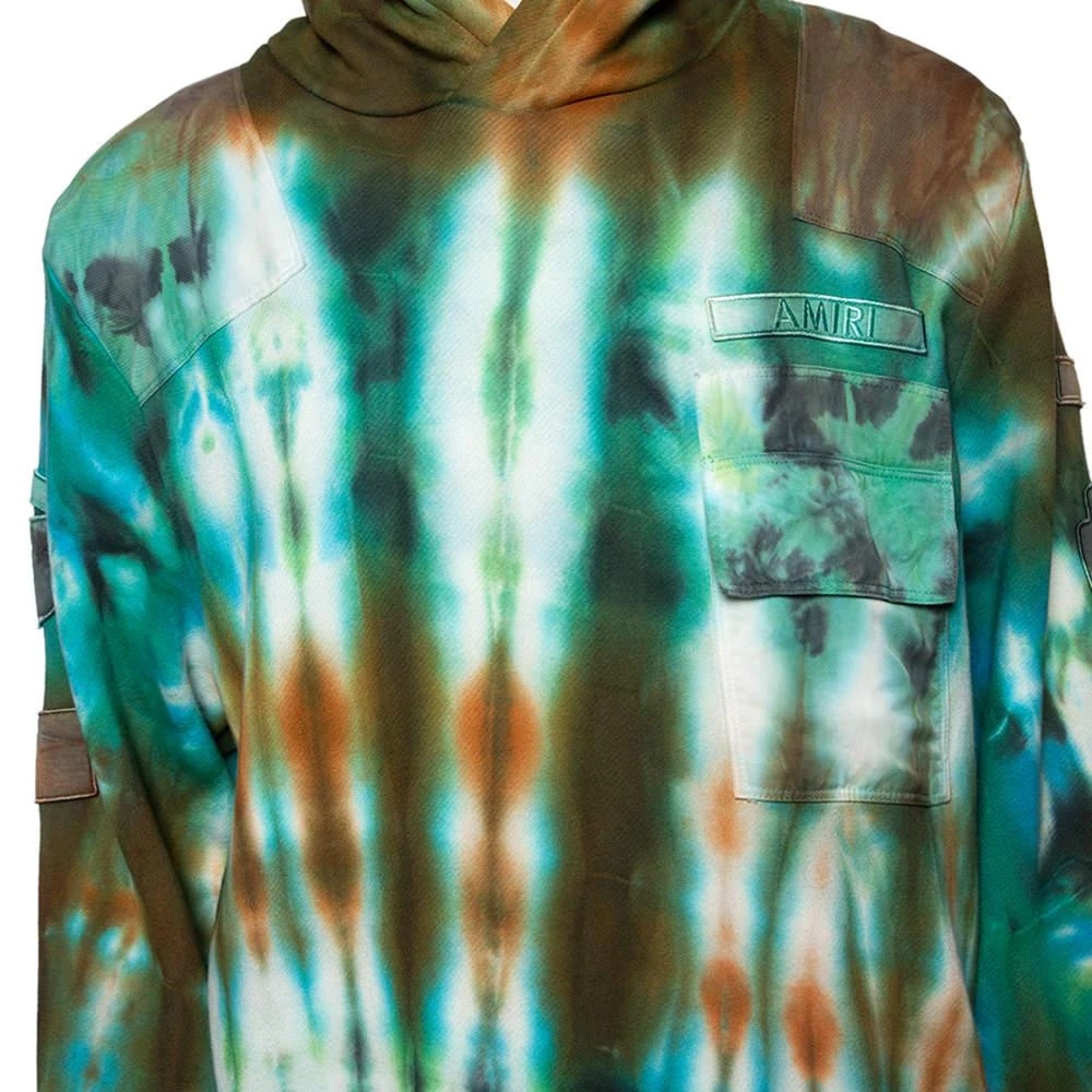 商品[二手商品] AMIRI|Amiri Multicolor Tie-Dye Printed Cotton Knit Commando Patch Detail Hoodie M,价格¥3544,第4张图片详细描述