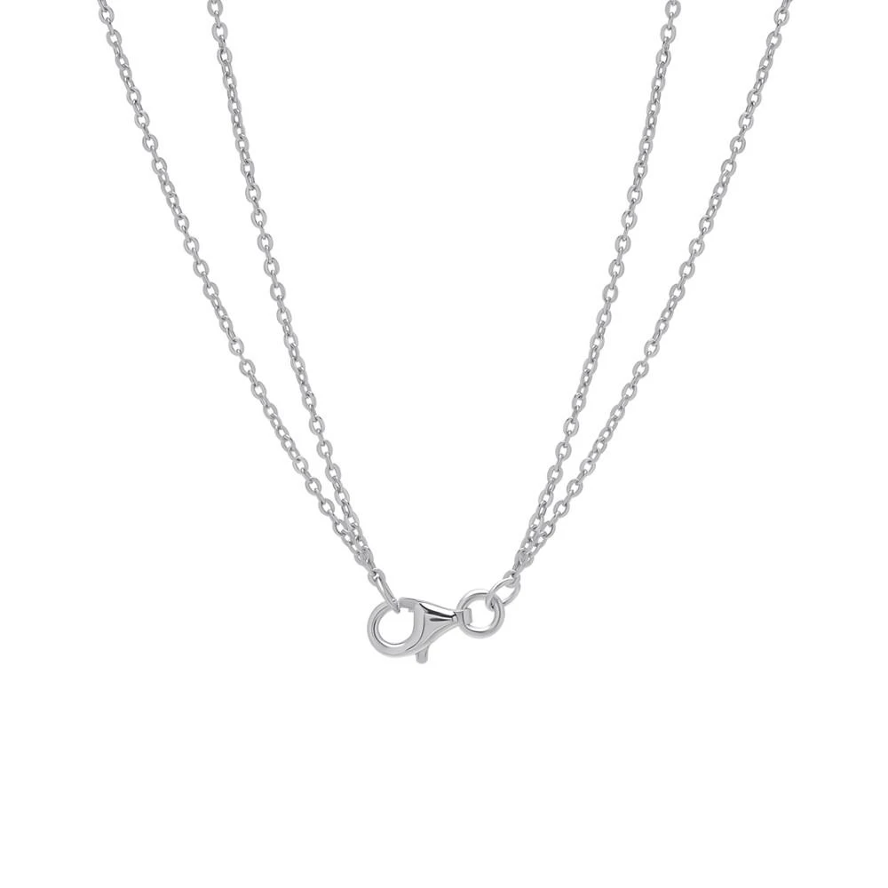 商品Macy's|Diamond Circle & Heart 18" Layered Pendant Necklace (1/4 ct. t.w.) in Sterling Silver,价格¥1883,第4张图片详细描述
