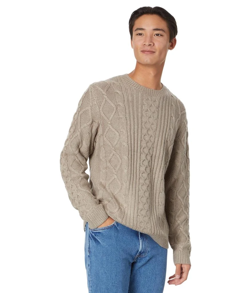 商品Lucky Brand|Mixed Stitch Tweed Crew Neck Sweater,价格¥420,第1张图片