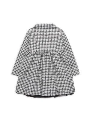 商品Purple Rose|Little Girl’s 2-Piece Houndstooth Coat & Dress Set,价格¥238,第2张图片详细描述