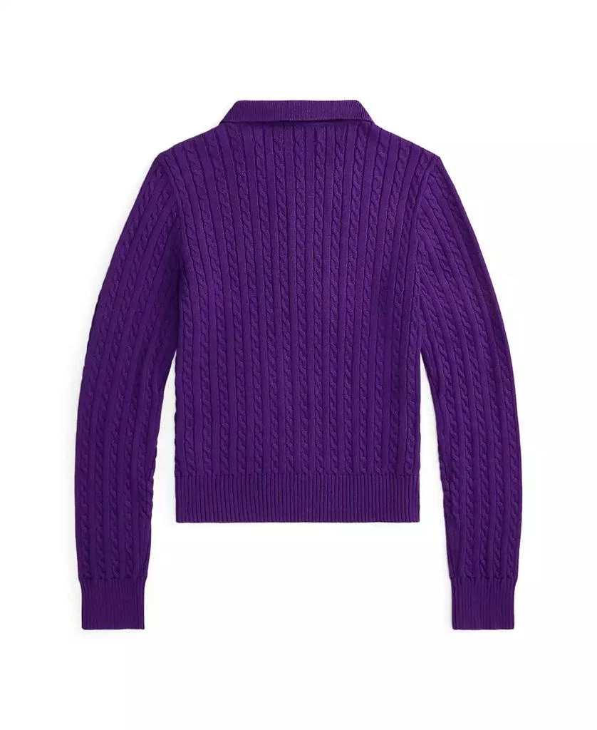 商品Ralph Lauren|Girls 7-16 Mini-Cable Polo Sweater,价格¥307,第2张图片详细描述