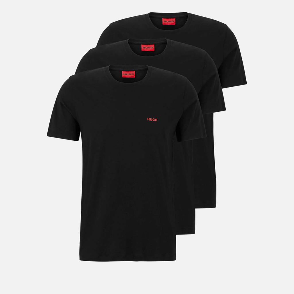 HUGO Bodywear Men's 3-Pack Crewneck T-Shirts - Black商品第1张图片规格展示