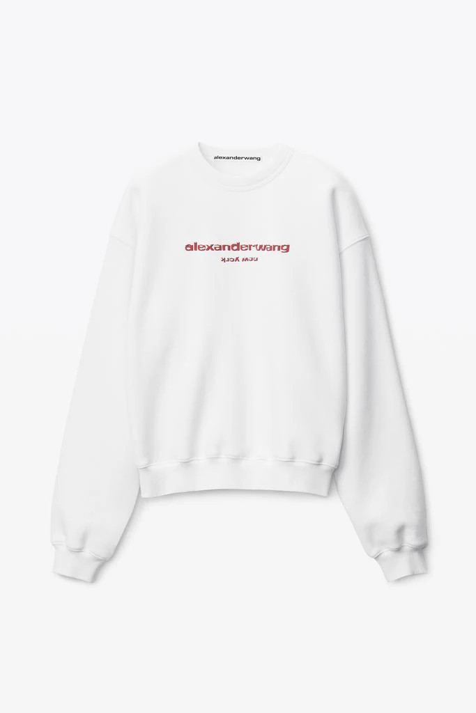 商品Alexander Wang|LOGO CREWNECK SWEATSHIRT IN DENSE FLEECE,价格¥1417,第3张图片详细描述