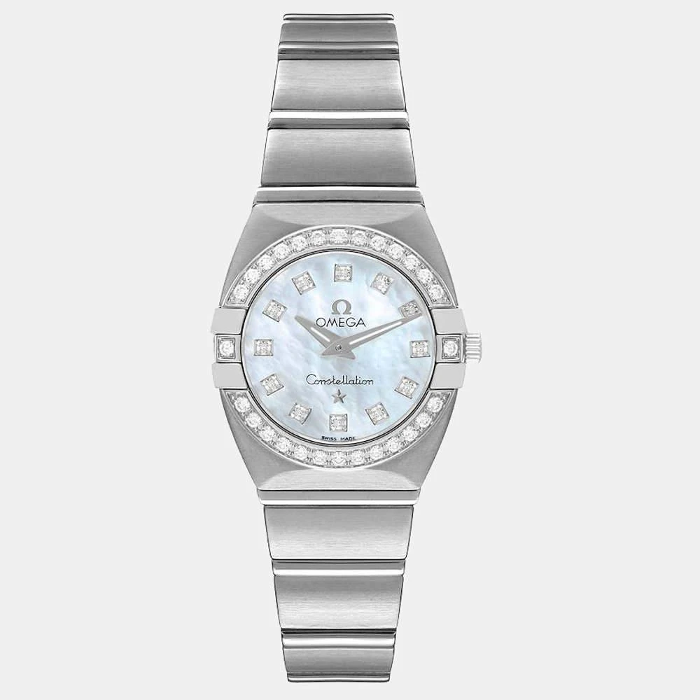 商品[二手商品] Omega|Omega MOP Diamonds Stainless Steel Constellation 123.15.24.60.05.001 Women's Wristwatch 24 mm,价格¥26927,第1张图片