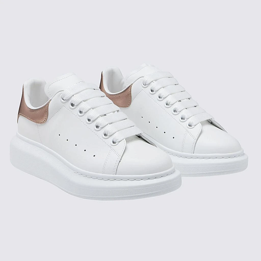 商品Alexander McQueen|ALEXANDER MCQUEEN WHITE LEATHER OVERSIZED SNEAKERS,价格¥3345,第2张图片详细描述