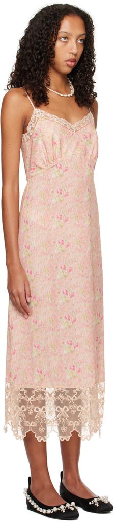 Pink Floral Midi Dress商品第2张图片规格展示