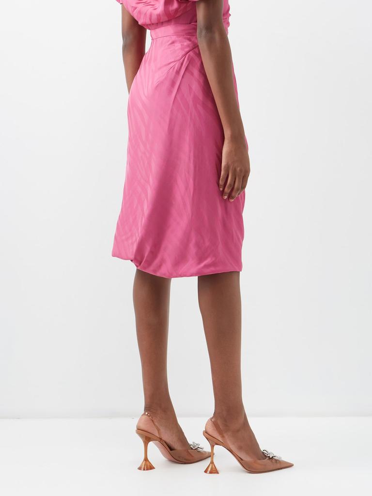 Stripe-jacquard draped skirt商品第5张图片规格展示