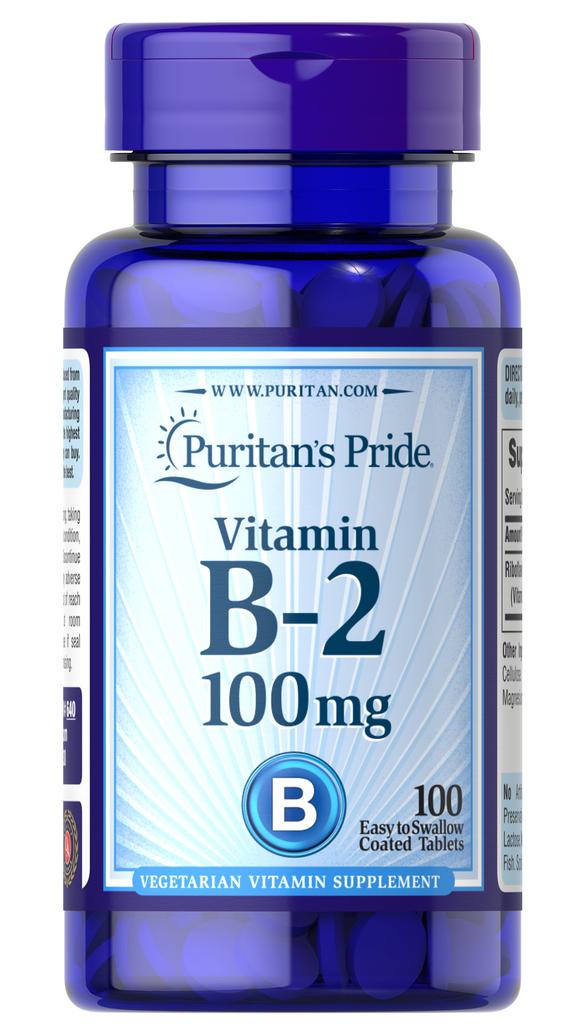Vitamin B-2, Riboflavin 100 mg 100 Tablets商品第1张图片规格展示