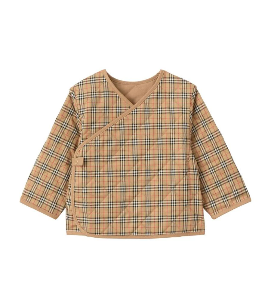 商品Burberry|Reversible Check Wrap Jacket (1-18 Months),价格¥1751,第3张图片详细描述