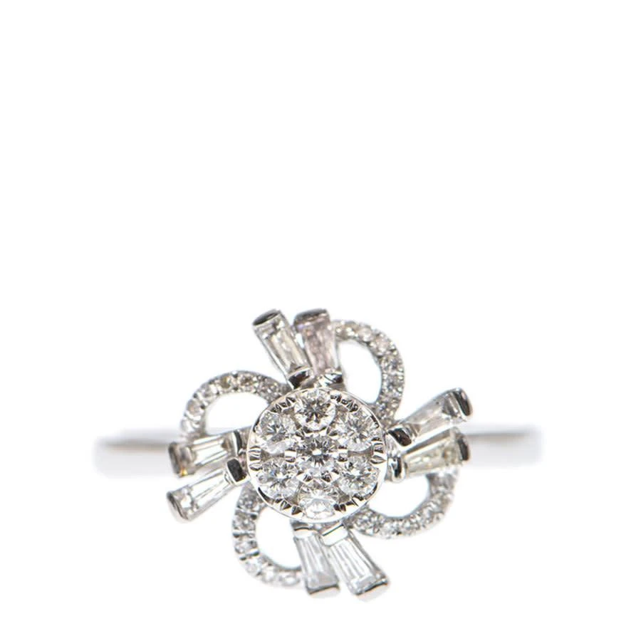 商品J Collection|New J Collection Ring 31 Rddi 0.23 Ct8 Ditapa 0.26 Ct18kw 2.78 Gm 18kt White Gold Silver,价格¥7983,第1张图片