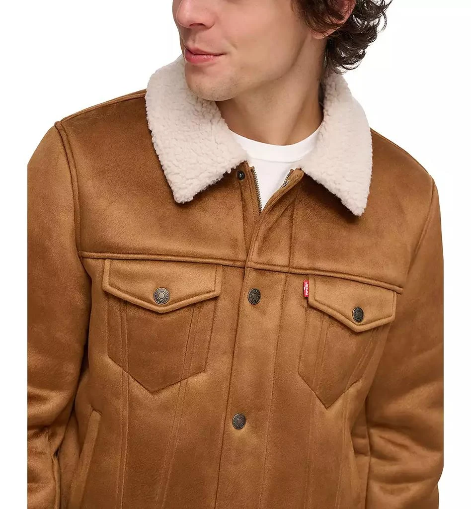 商品Levi's|Men's Relaxed-Fit Faux-Shearling Trucker Jacket,价格¥776,第4张图片详细描述