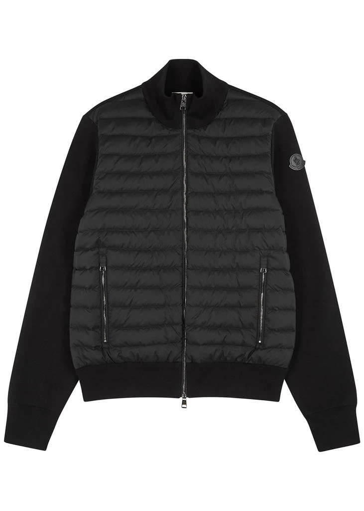 商品Moncler|Black quilted shell and cotton-blend jacket,价格¥7766,第1张图片