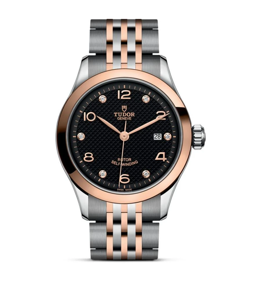 商品Tudor|1926 Stainless Steel, Rose Gold and Diamond Watch 28mm,价格¥29470,第1张图片