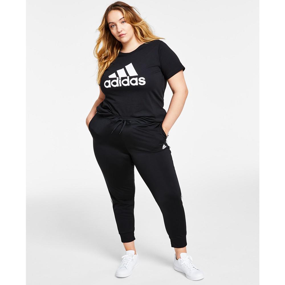 Women's Essentials Warm-Up Slim Tapered 3-Stripes Track Pants, XS-商品第6张图片规格展示