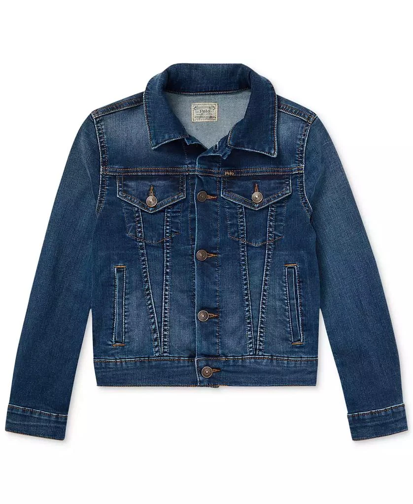 商品Ralph Lauren|Big Girls Lightweight Denim Trucker Jacket,价格¥680,第5张图片详细描述