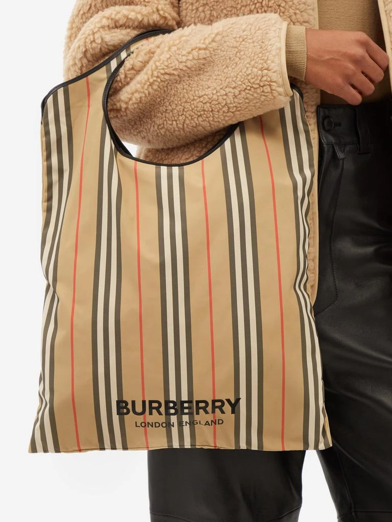 商品Burberry|Icon-stripe recycled-fibre tote bag,价格¥2856,第2张图片详细描述