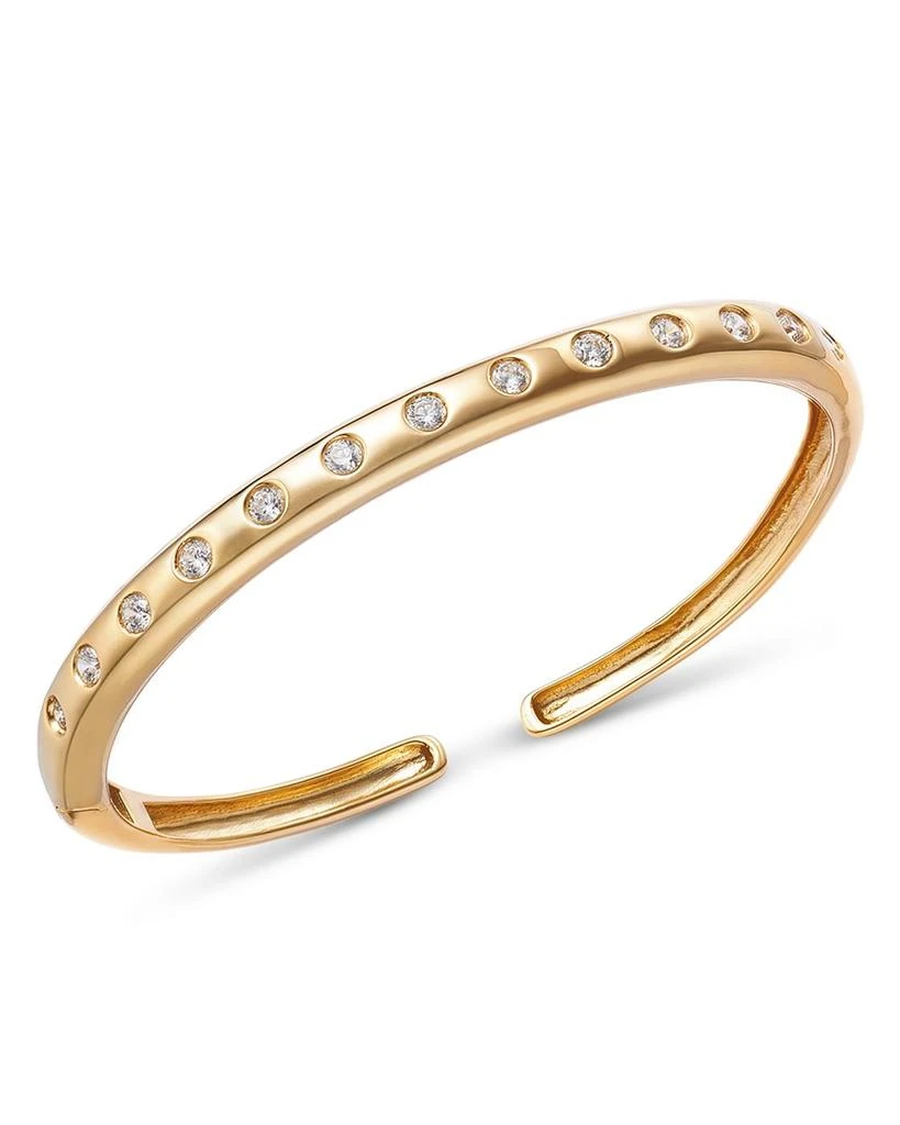 商品Bloomingdale's|Diamond Bezel Cuff Bangle Bracelet in 14K Yellow Gold, 1.0 tcw,价格¥58778,第1张图片
