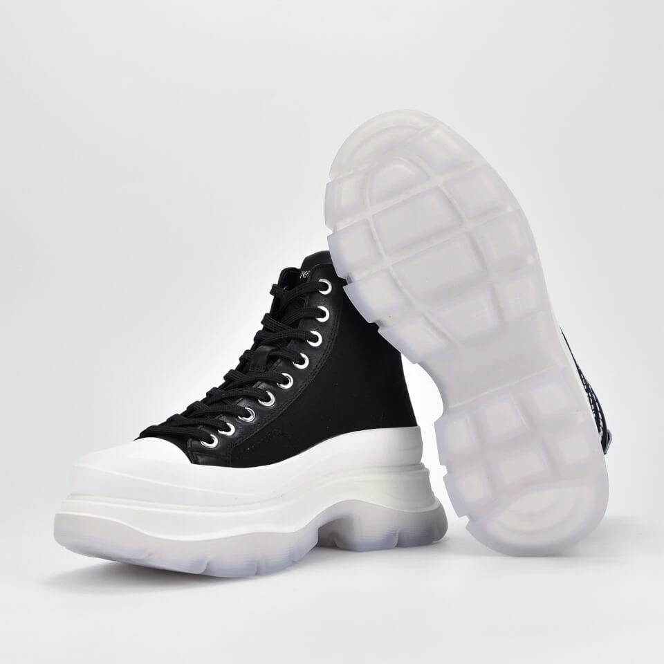 商品Karl Lagerfeld Paris|KARL LAGERFELD LUNA MAISON CANVAS HI-TOP TRAINERS,价格¥1081,第3张图片详细描述