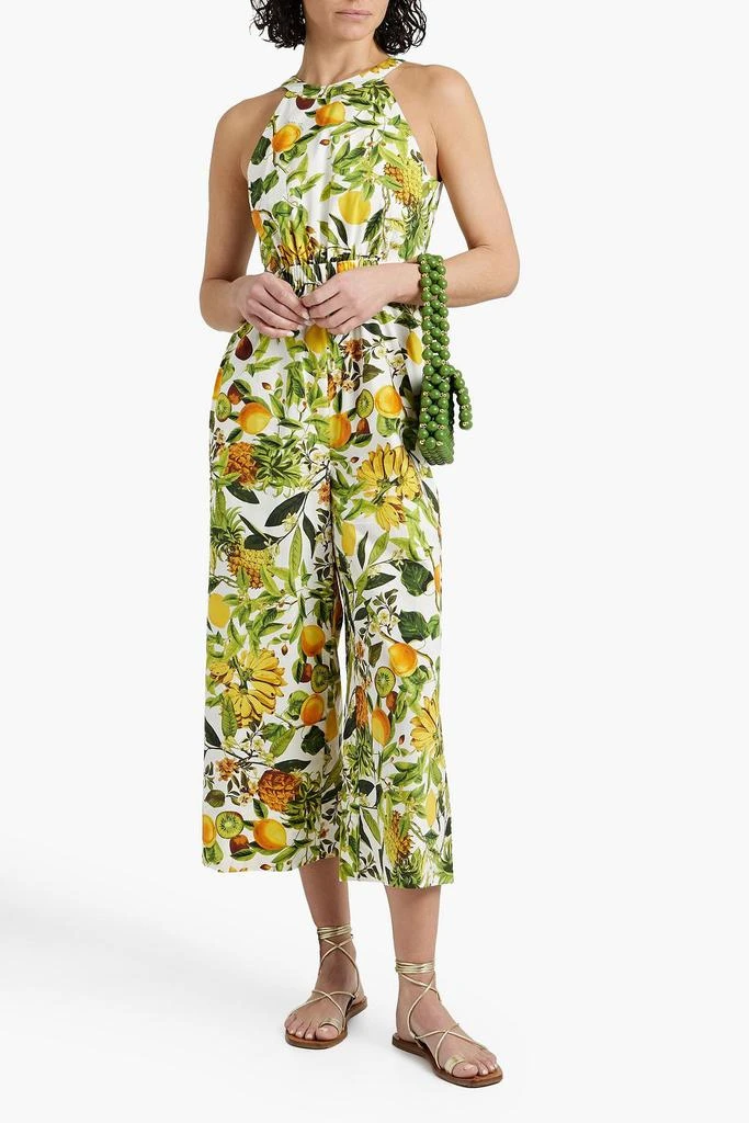 商品Cara Cara|Savannah cropped printed cotton-poplin wide-leg jumpsuit,价格¥1134,第2张图片详细描述