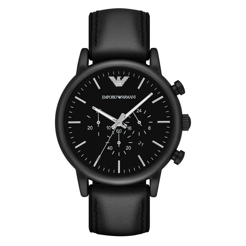 商品[国内直发] Emporio Armani| Armani)皮质表带时尚休闲 石英防水男士腕表AR1970,价格¥1047,第1张图片