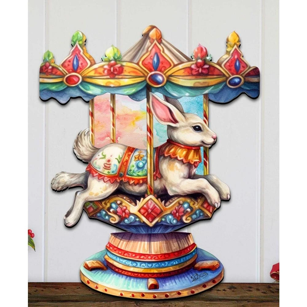 商品Designocracy|Carousel Christmas Wooden Wall Decor Door Decor G. DeBrekht,价格¥1099,第4张图片详细描述