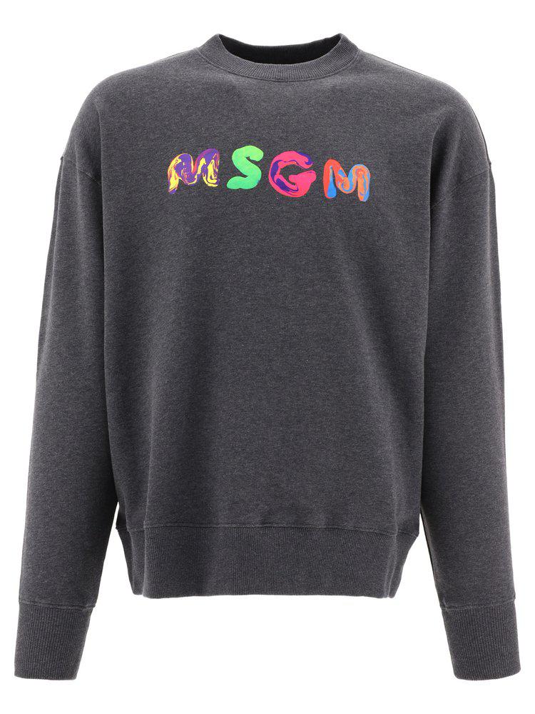 MSGM Logo Printed Crewneck Sweatshirt商品第1张图片规格展示