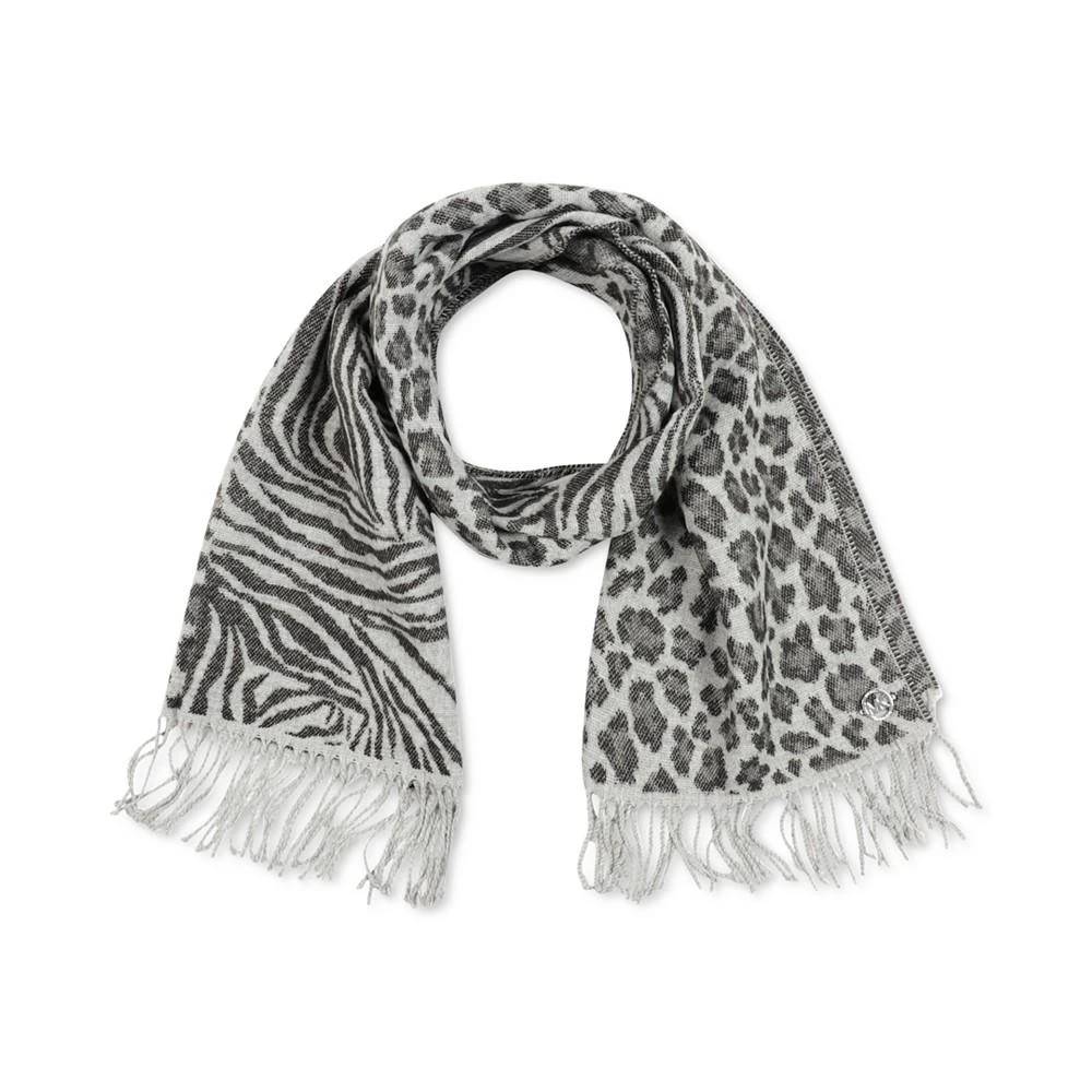 商品Michael Kors|Women's Split-Animal-Print Scarf,价格¥306,第1张图片