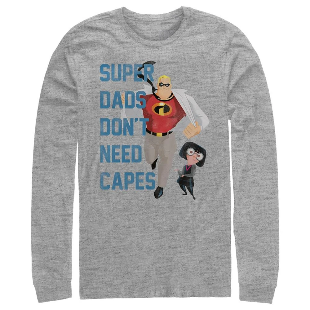 商品Disney|Disney Pixar Men's Incredibles Super Dads No Capes, Long Sleeve T-Shirt,价格¥222,第1张图片