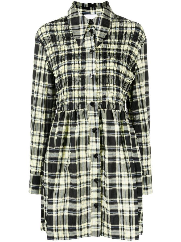 商品Ganni|GANNI - Organic Cotton Checked Shirt Dress,价格¥1813,第1张图片