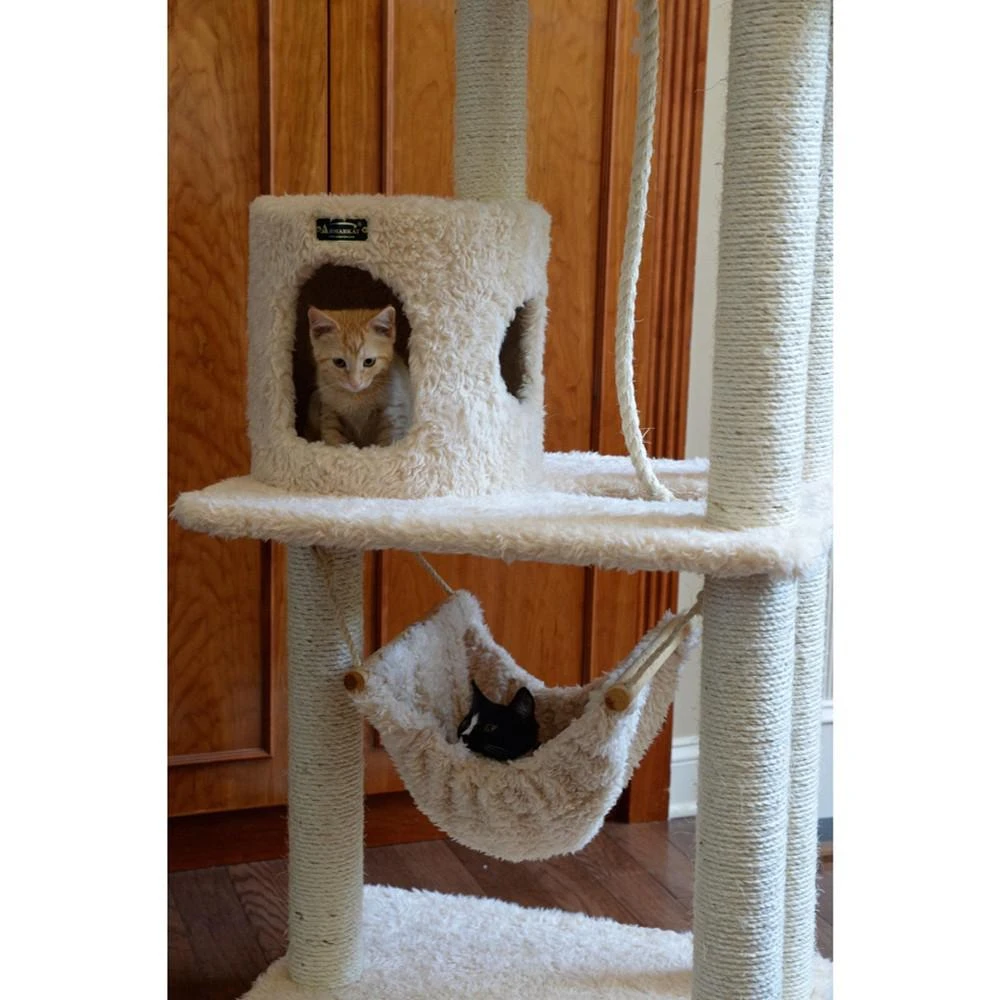70" Real Wood, Ultra Thick Faux Fur Covered Cat Condo 商品