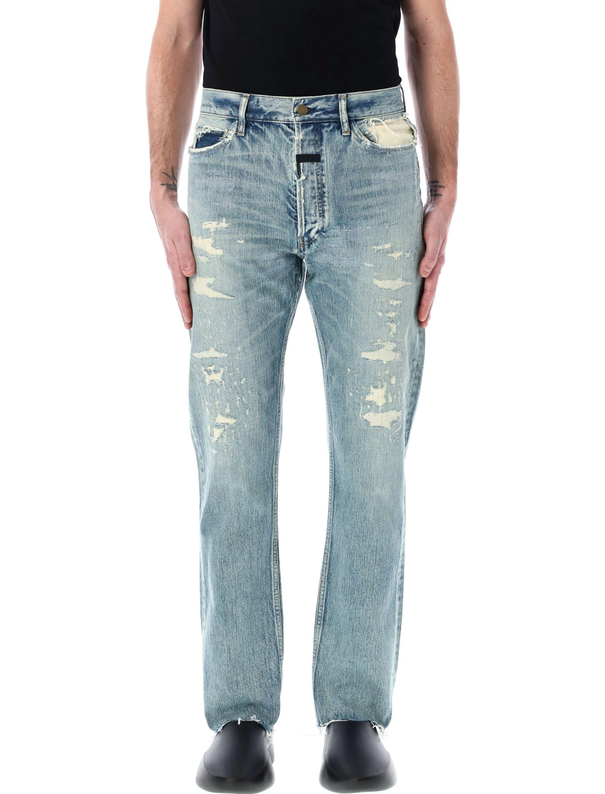 商品Fear of god|Fear of god 男士牛仔裤 FGE240408DNM409 蓝色,价格¥5283,第1张图片
