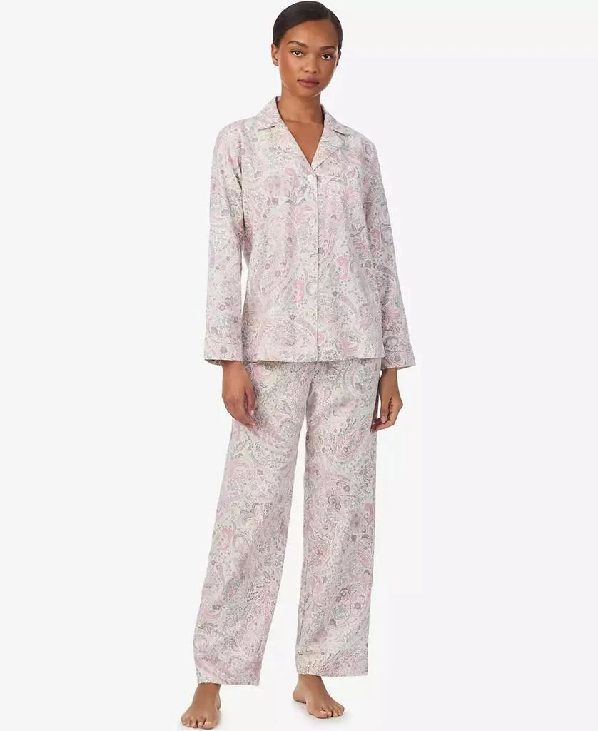 商品Ralph Lauren|Women's 2-Piece Striped Pajama Top and Pant Set,价格¥309,第1张图片