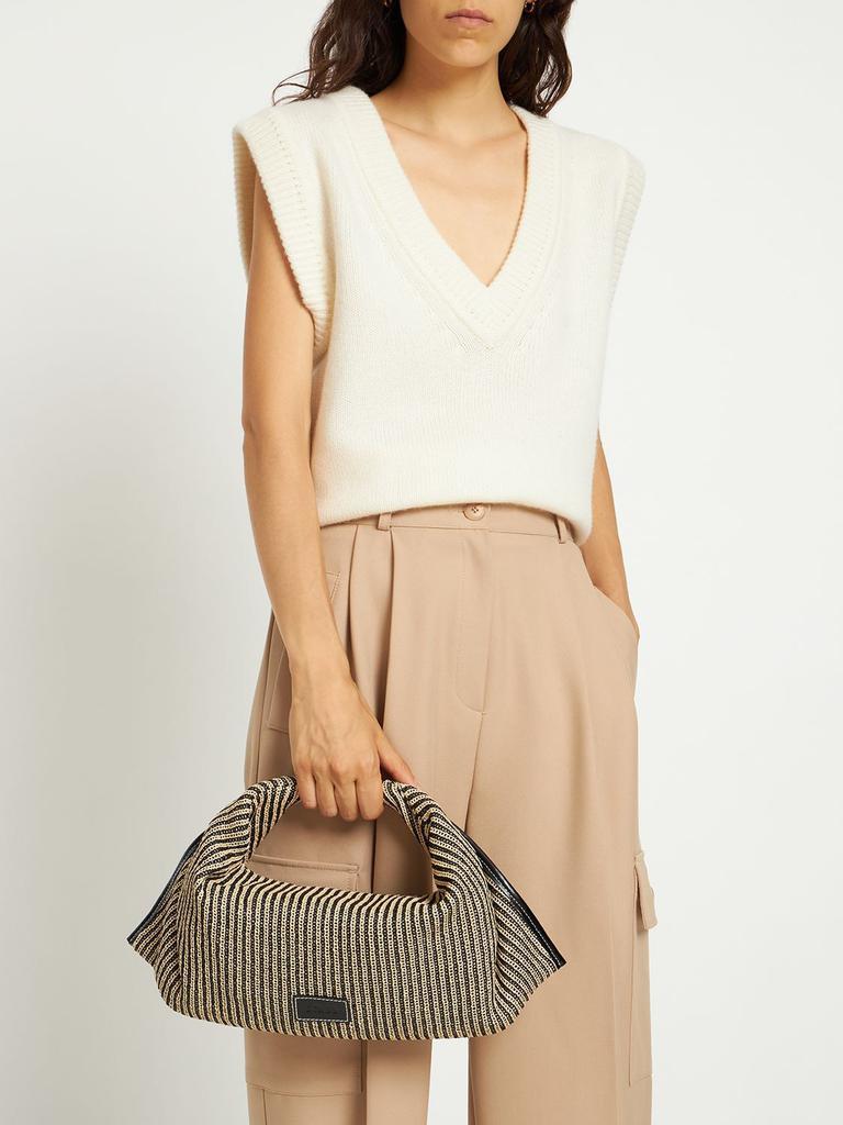 商品Staud|Jetson Striped Fabric & Leather Bag,价格¥2340,第1张图片