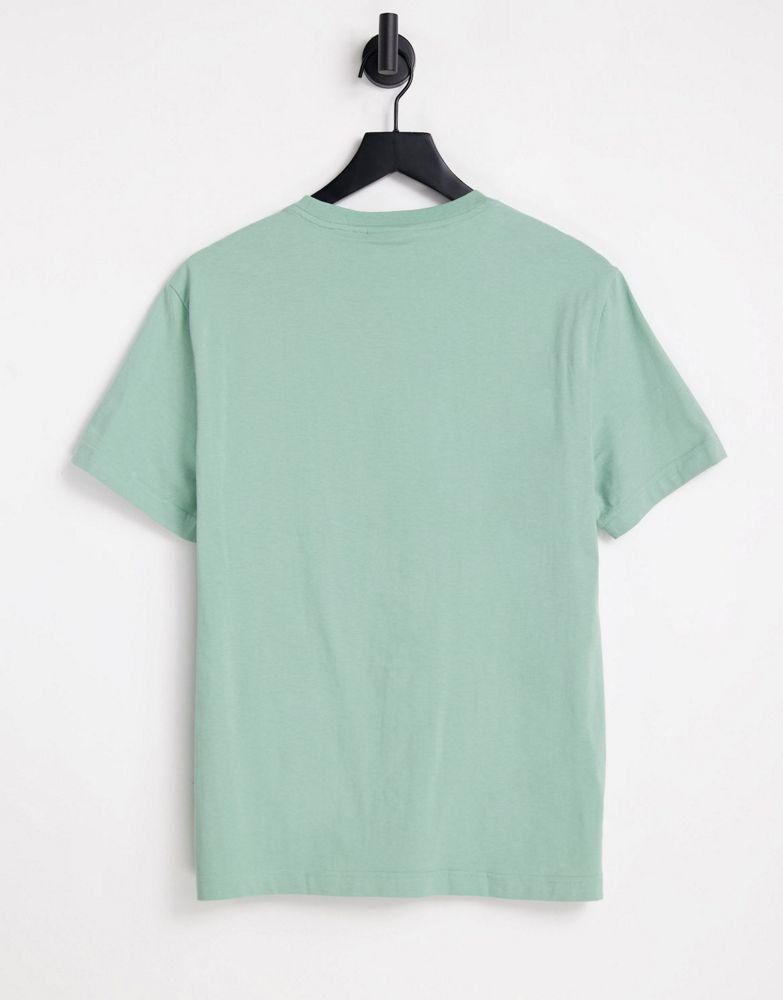 Calvin Klein hybrid logo t-shirt in teal green商品第3张图片规格展示
