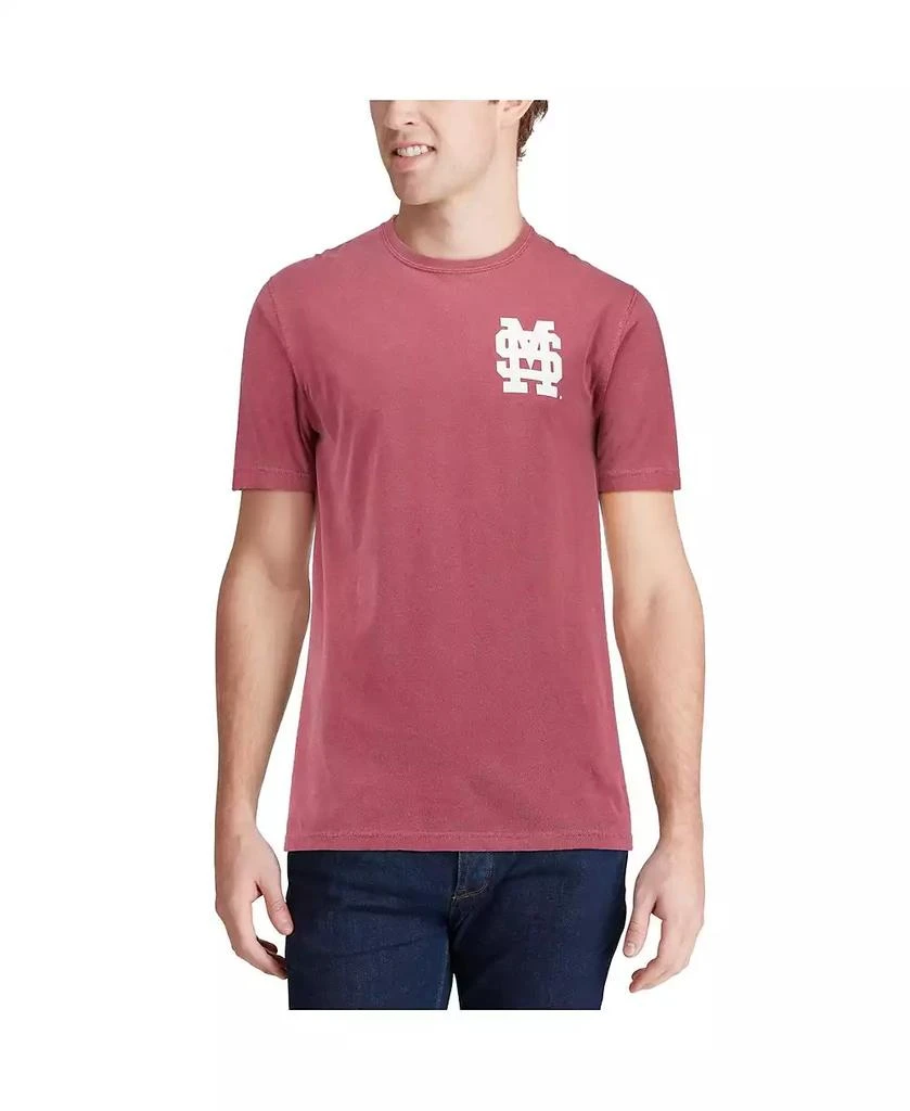 商品Image One|Men's Maroon Mississippi State Bulldogs Baseball Flag Comfort Colors T-shirt,价格¥241,第5张图片详细描述