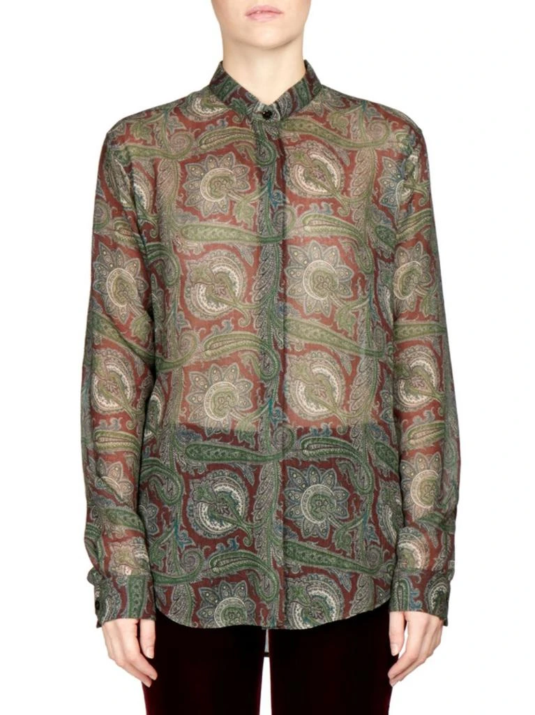 商品Yves Saint Laurent|Saint Laurent - Paisley Print Button Front Shirt,价格¥4032,第1张图片