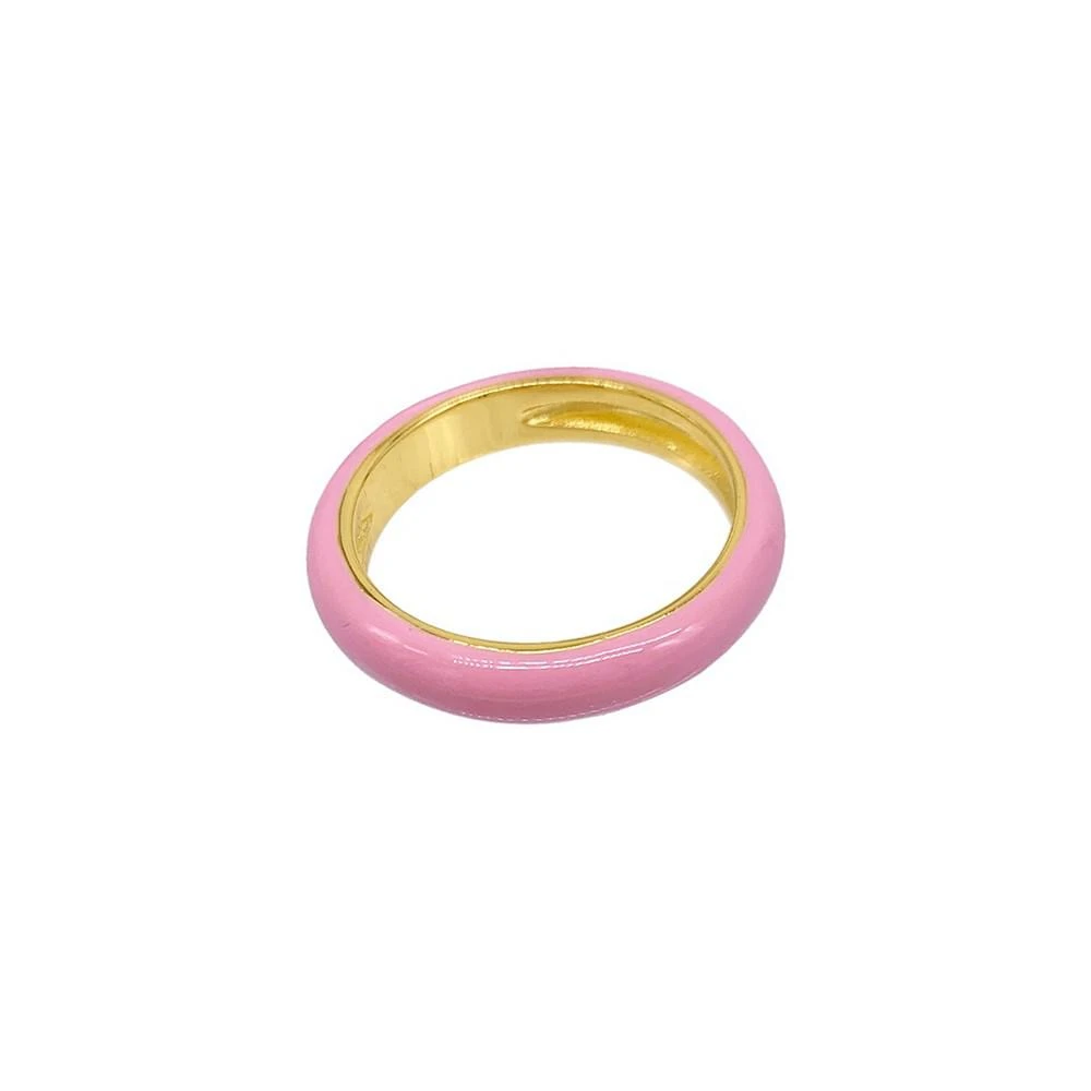 商品ADORNIA|4mm Pink Enamel Donut Band Ring,价格¥134,第1张图片