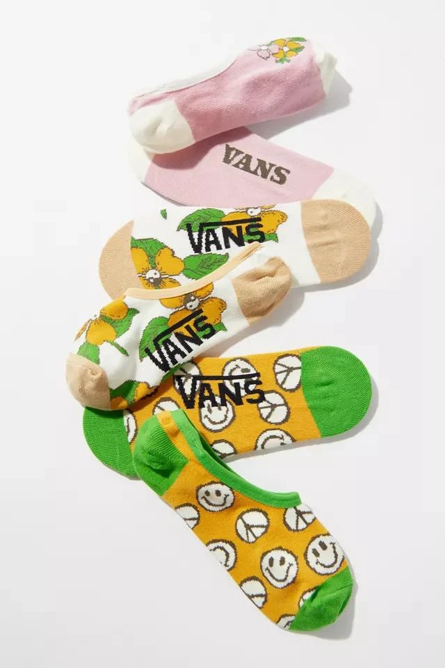 商品Vans|Vans Flower Tide Canoodle No-Show Sock 3-Pack,价格¥75,第2张图片详细描述